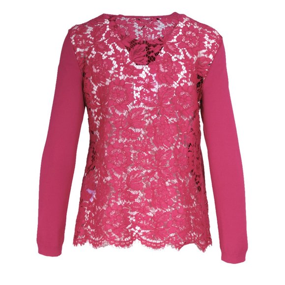 Valentino Knit Sweater with Lace Detail - Picture 10 of 12